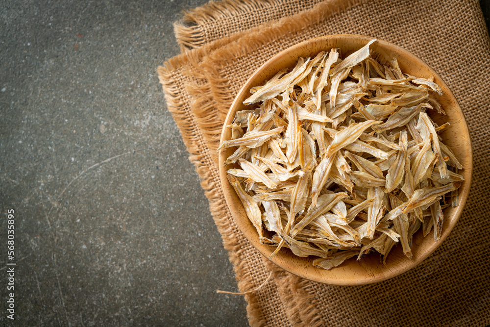 Wall mural dried small crispy fish