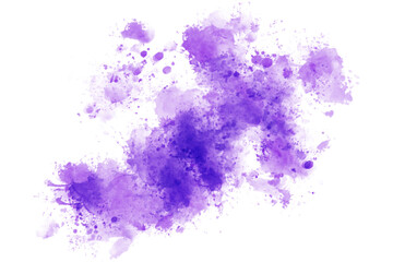 Abstract Purple Brush Watercolor Back Drop Shape element