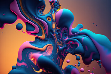 Colorful abstract background image, Ai generated