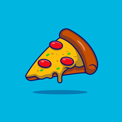 illustration of melted pizza
