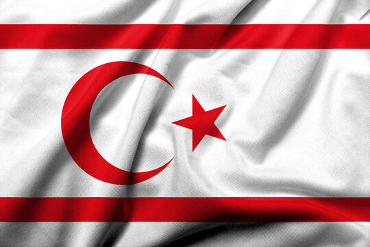 3D Flag of the Turkish Republic of Northern Cyprus satin