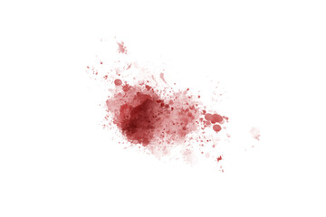 Abstract Red Brush Watercolor Back Drop Shape element © Mas Water