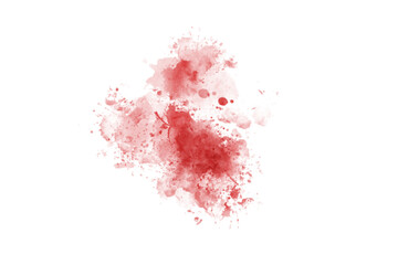 Abstract Red Brush Watercolor Back Drop Shape element