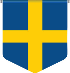 sweden Flag Badged on Holder suitable for many uses	