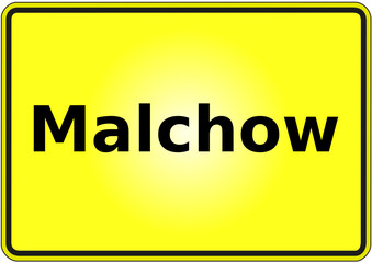 Stadteingangsschild Deutschland Stadt Malchow