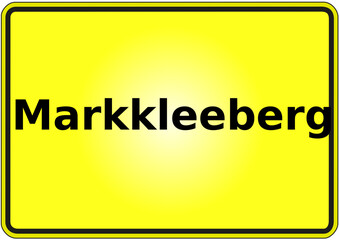 Stadteingangsschild Deutschland Stadt Markkleeberg