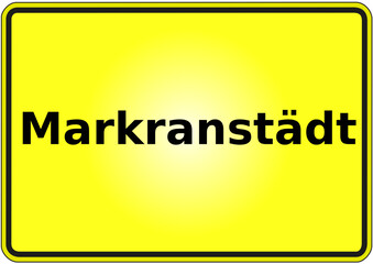 Stadteingangsschild Deutschland Stadt Markranstädt