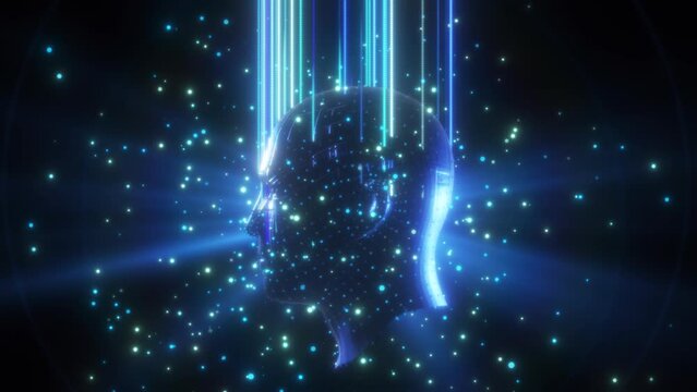 デジタルヒューマン。デジタルテクノロジーの背景素材。AIや近未来やシステムエンジニアのデザインに合います