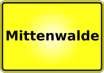 Stadteingangsschild Deutschland Stadt Mittenwalde