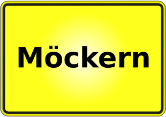 Stadteingangsschild Deutschland Stadt Möckern