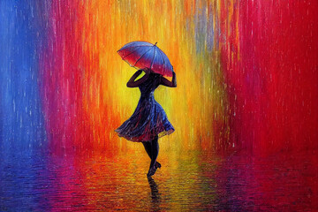 girl in the rain png