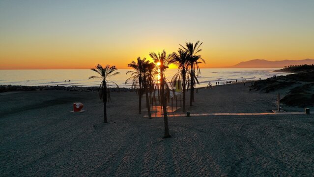 Atardecer el Dunas de Artola , Cabopino , Marbella , M&aacute;laga