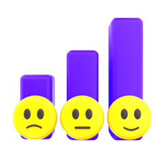 3d render icon rating feedback illustration
