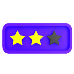 3d render icon rating feedback illustration