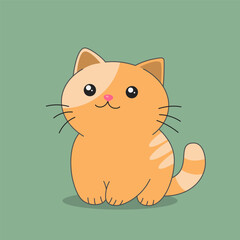 Cute cat in cartoon style. Vector illustration