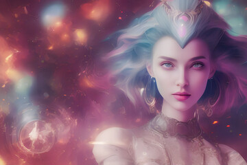 anime girl portrait, generative ai