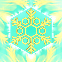 Snowflake postcard