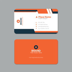 Vector printable editable horizontal and vertical double sided corporate business card template