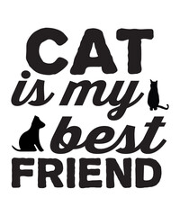 Cat Is My Best Friend SVG Cut File