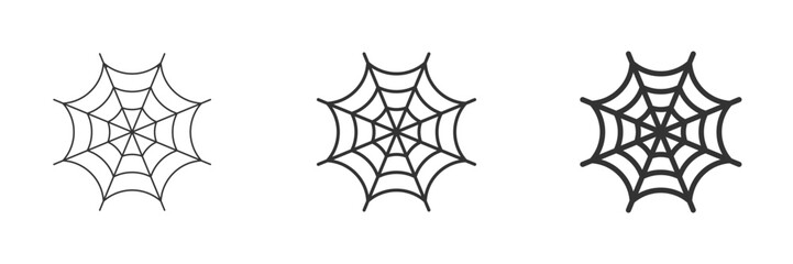 Spiderweb icon set. Vector illustration.