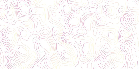 Abstract Topographic map background with wave line. gradient multicolor wave curve lines banner background design. Vector illustration. Line topography map contour background.