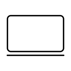Laptop flat web icon, notebook computer technology symbol , blank display vector illustration