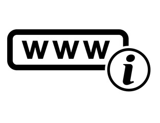 World wide web icon, www internet website symbol, click mouse arrow sign vector illustration