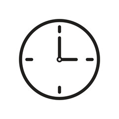 Wall clock face vector illustration icon for time keeping