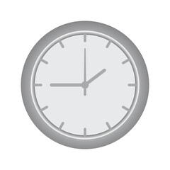 Wall clock face vector illustration icon for time keeping