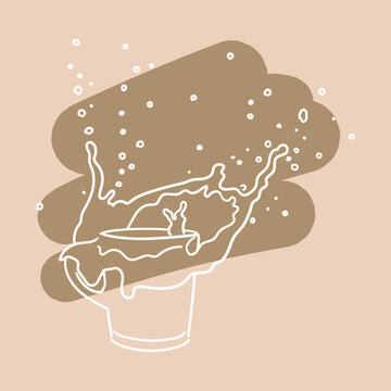Art illustration of coffee splashes