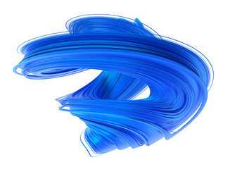 Futuristic blue shape, 3d render