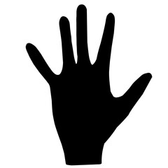silhouette of hand