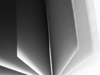 an abstract structure made of paper sheets in the detail