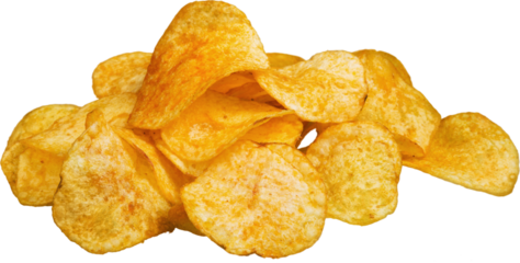 Pile of stack potato chips