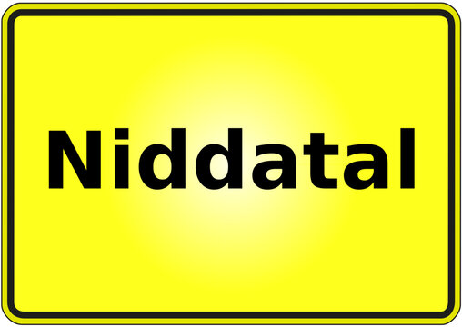 Stadteingangsschild Deutschland Stadt Niddatal