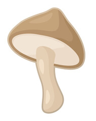Clip art with colorful brown mushroom shape
