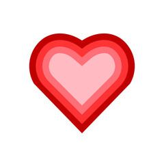 heart love sign with color gradation, love heart icon