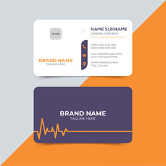 Modern medical doctor business card design for clinic hospital