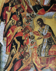 christian Byzantine icon in church of annuciation, Beirut, Lebanon