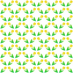 黄色のチューリップの背景素材　1:1 スクエア