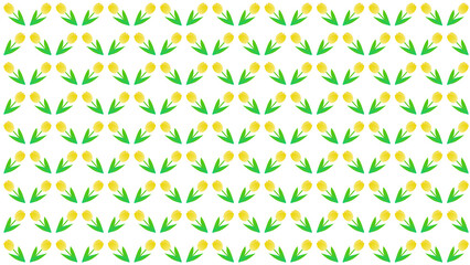 黄色のチューリップの背景素材　16:9 横長