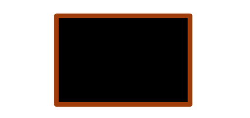 Black board with brown border, chalkboard