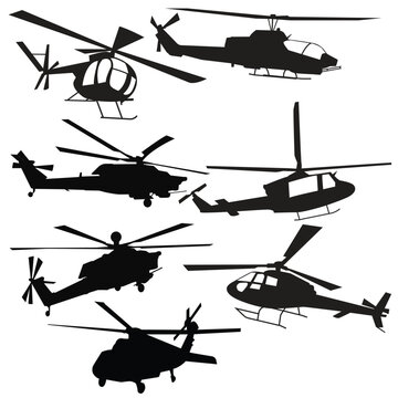 hilicopter silhouette collection set