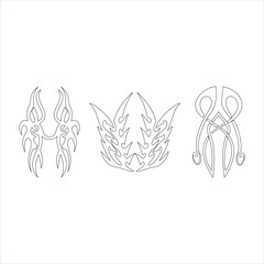 Maori styled tattoo pattern fits for a shoulder or an ankle.
