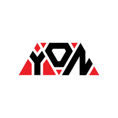 YON triangle letter logo design with triangle shape. YON triangle logo design monogram. YON triangle vector logo template with red color. YON triangular logo Simple, Elegant, and Luxurious Logo...