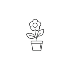 Flower in pot icon