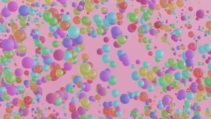 Abstract Sphere Background, Colorful Pink, Geometric, Ball Background, 3D Render Background Texture