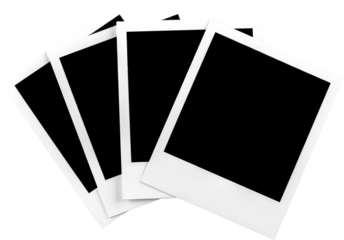 Four Blank Polaroid Frames - Isolated