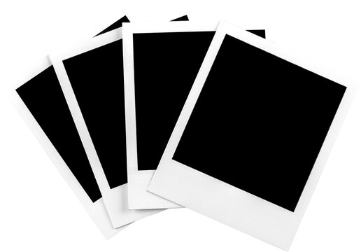 Four Blank Polaroid Frames - Isolated