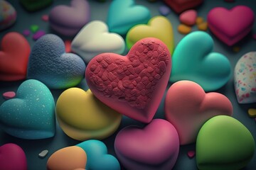 Obraz premium Valentine Abstract Heart Wallpapers